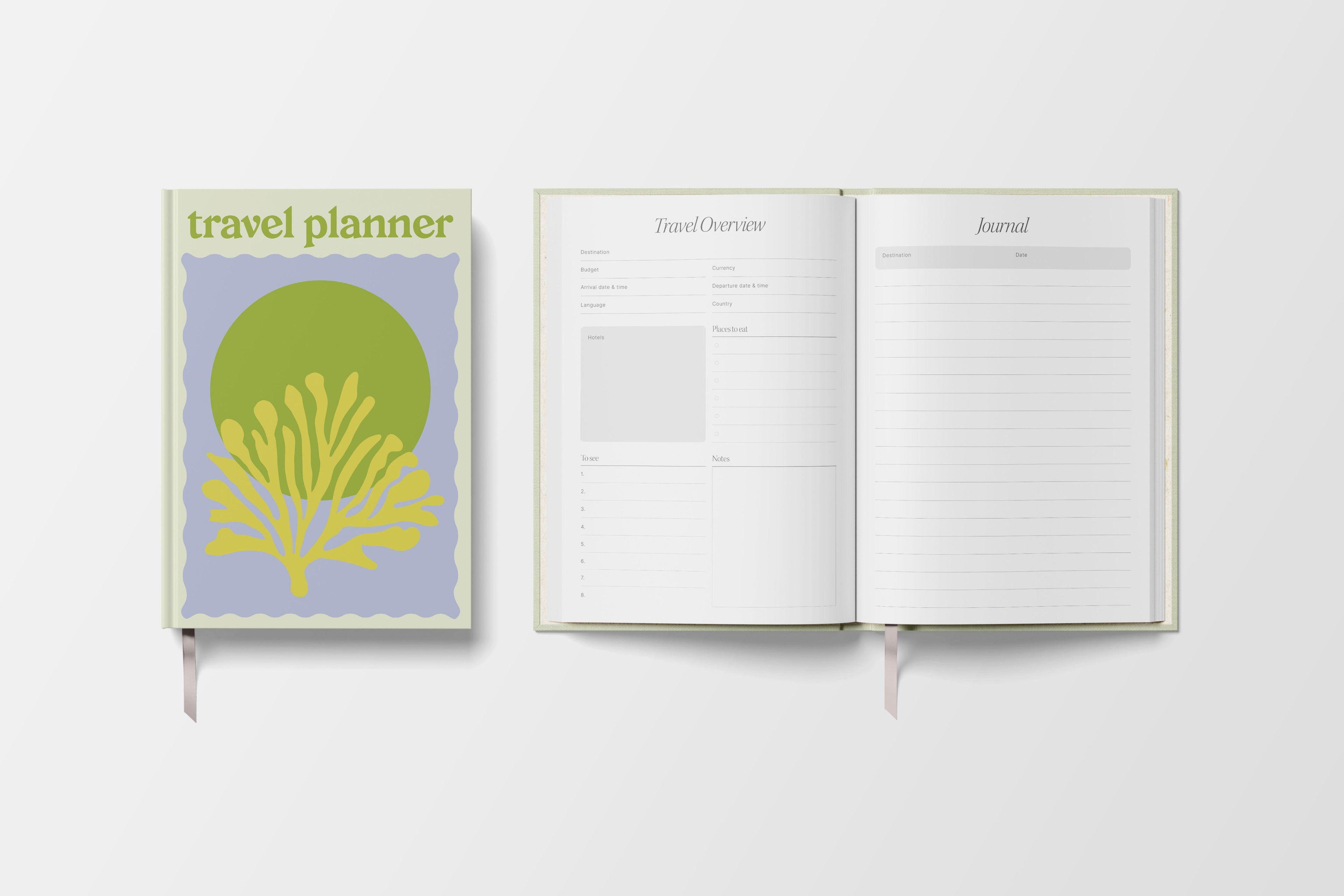 The Travel Planner - Green Coral (A5)