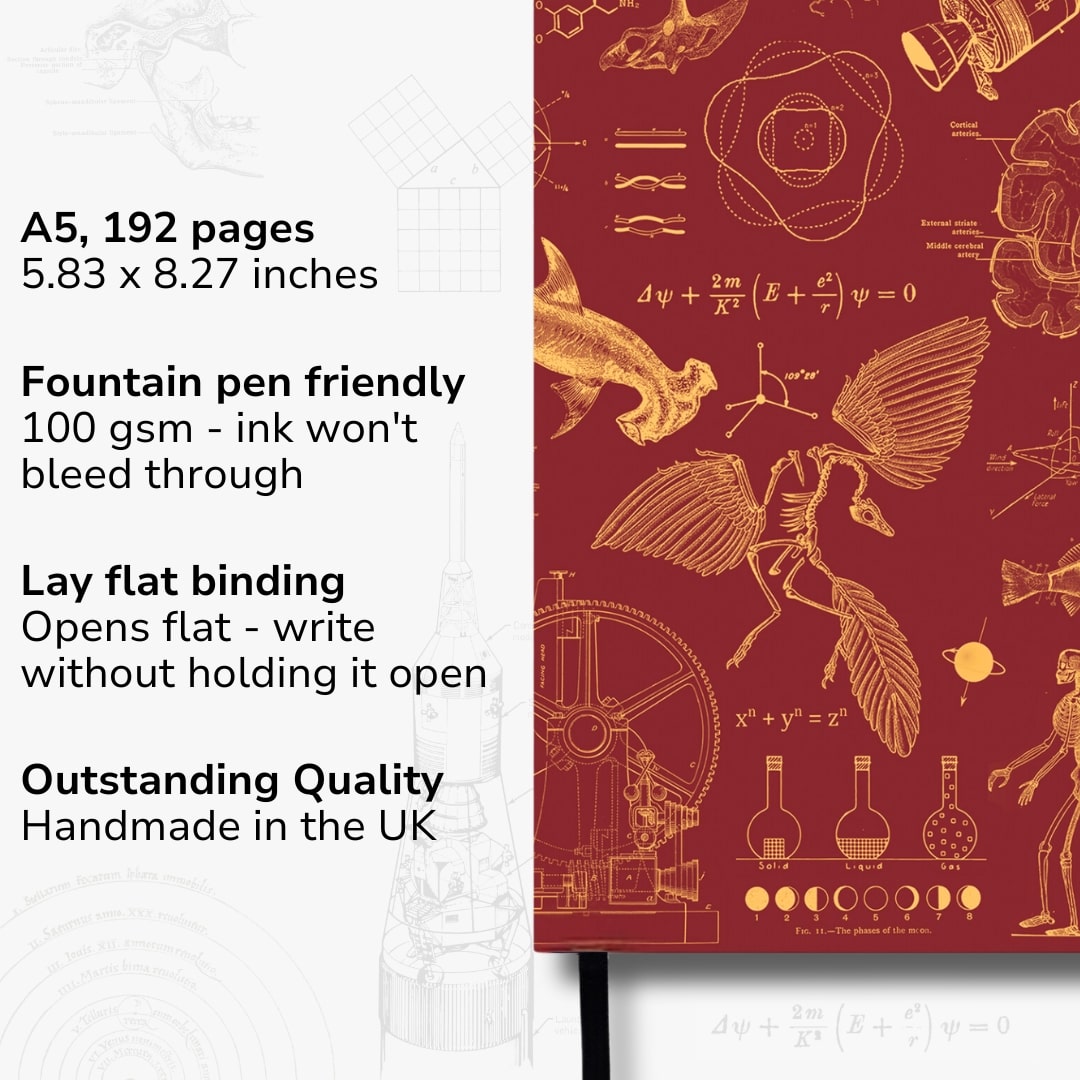 The Curious Mind Yearly Planner - Undated (Red)