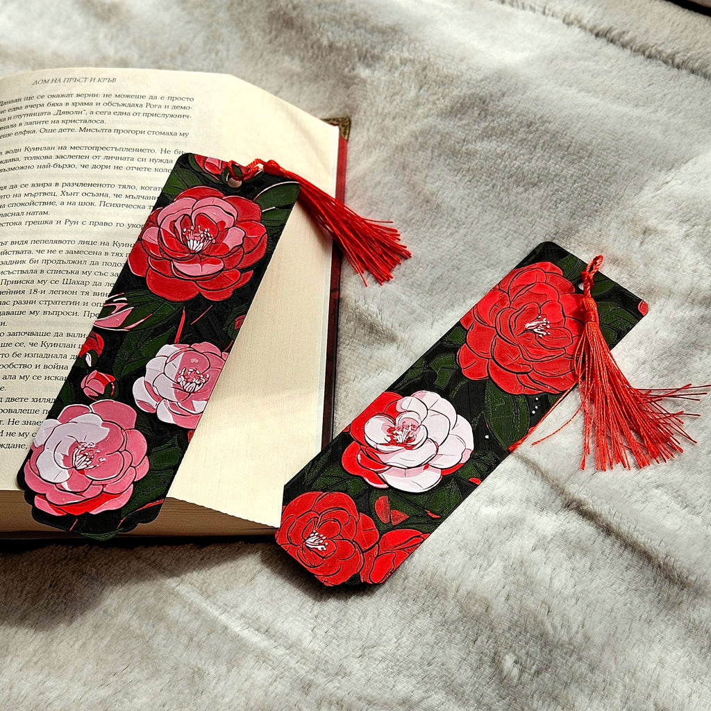 Blooming Camellias Bookmark - 3D Printed