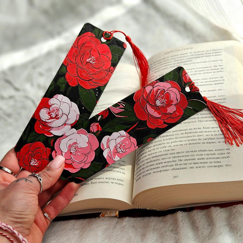Blooming Camellias Bookmark - 3D Printed