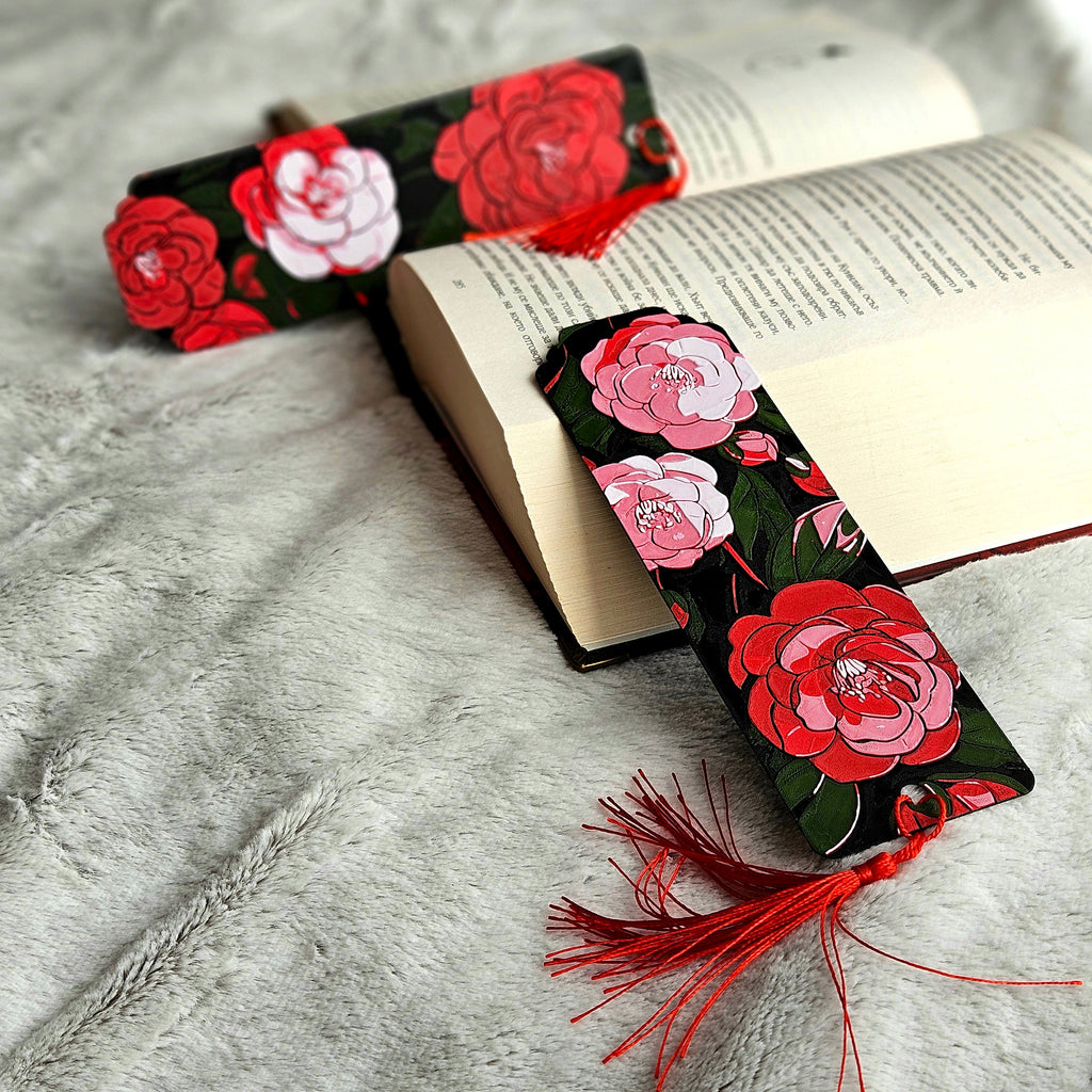 Blooming Camellias Bookmark - 3D Printed