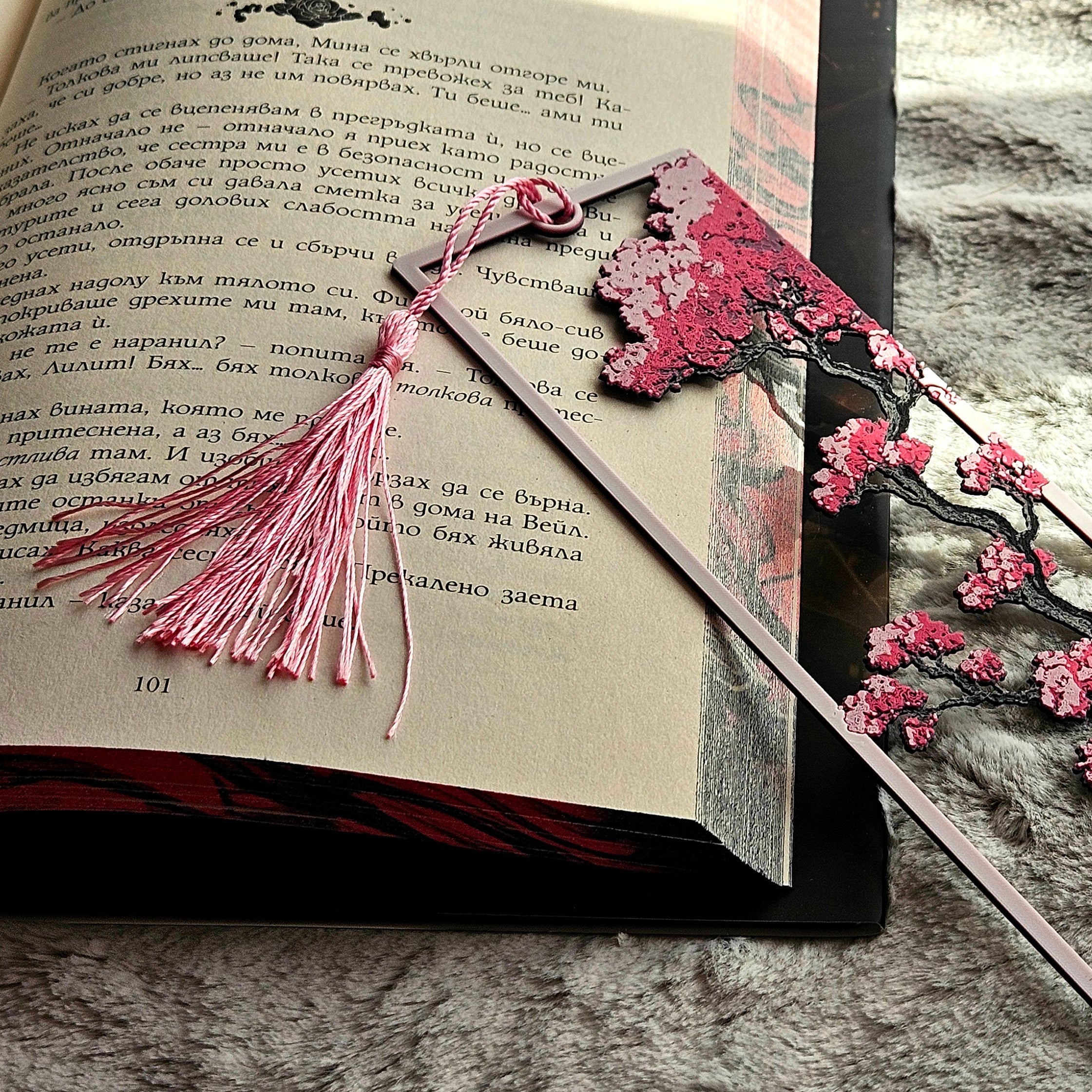 Blooming Sakura Tree Bookmark - 3D printed