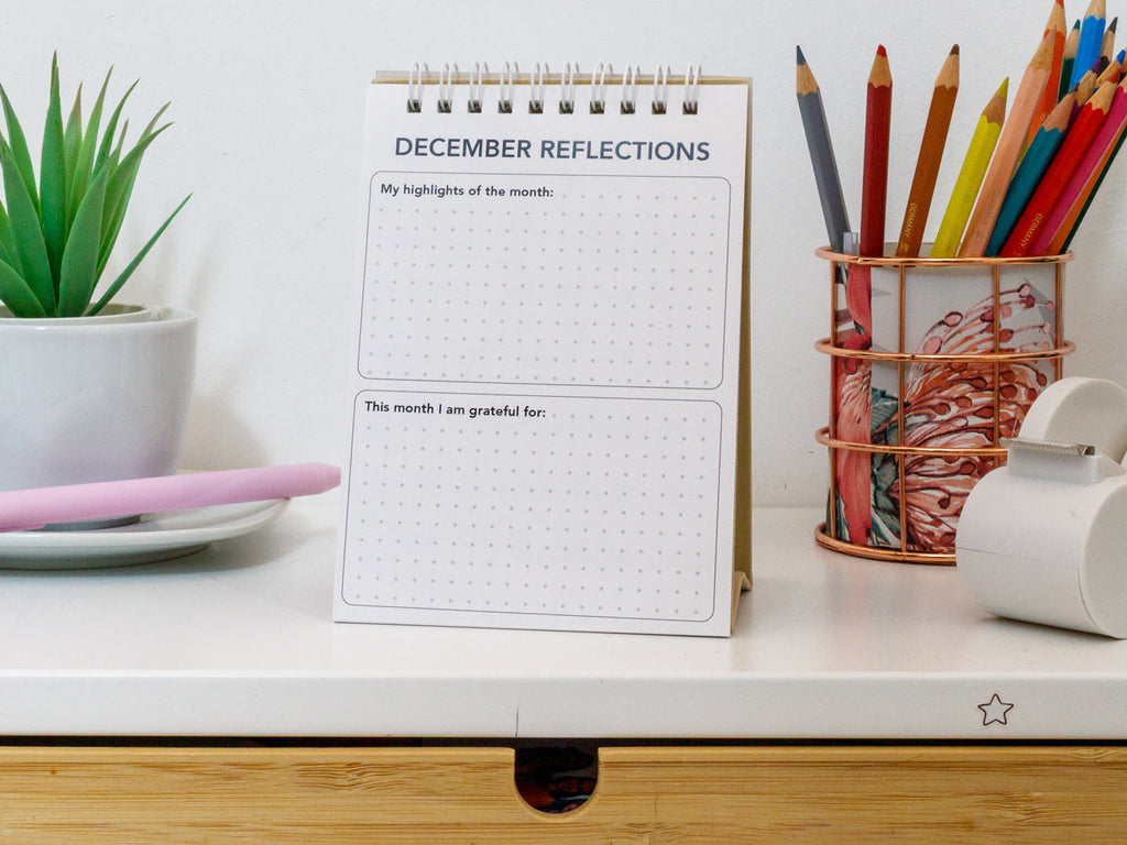 2026 Mini Desk Calendar with Journal Prompts - A6