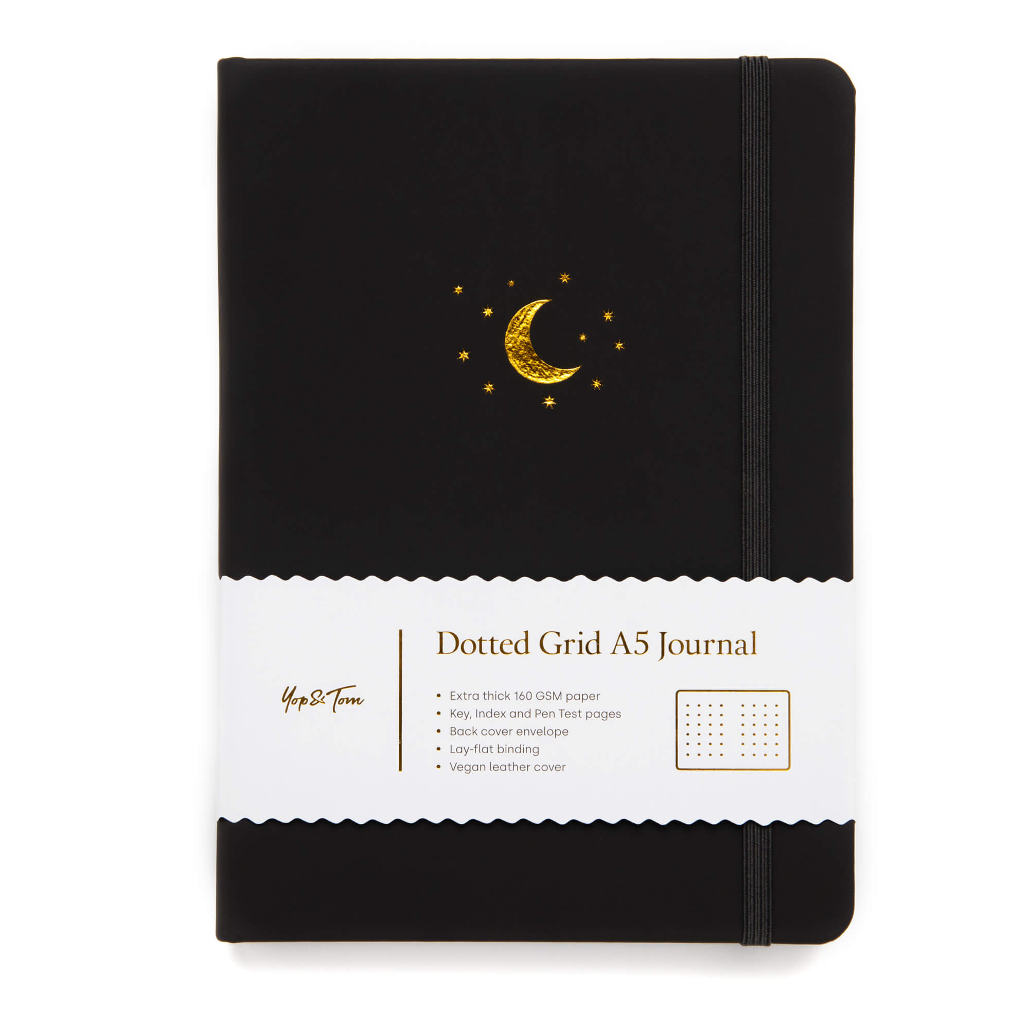 Moon and Stars Dot Grid Journal (A5)