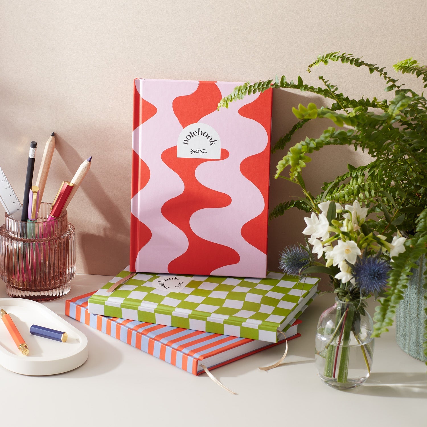 Abstract Lined Notebook - Notes in Color (A5)