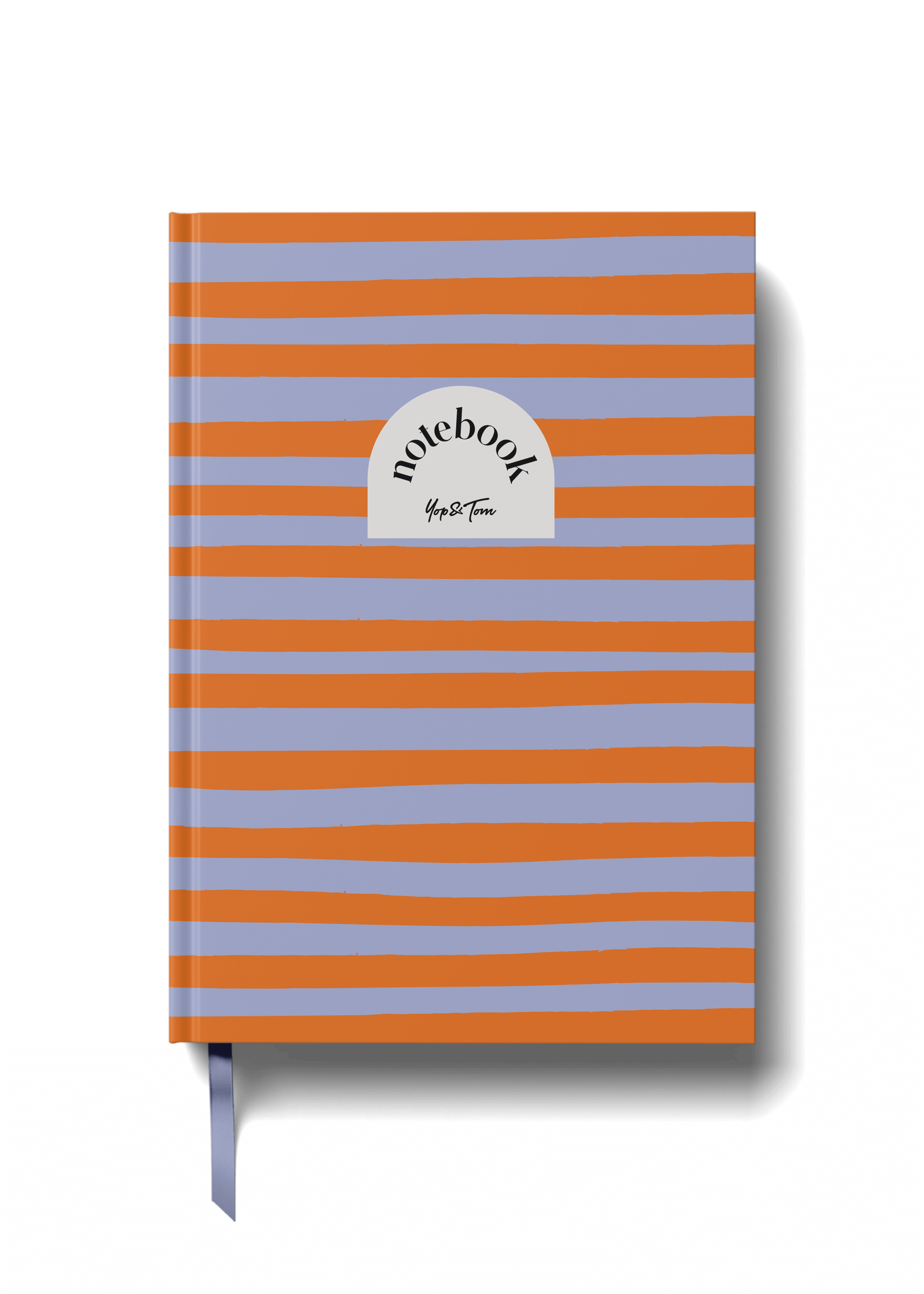 Abstract Lined Notebook - Orange Stripes (A5)