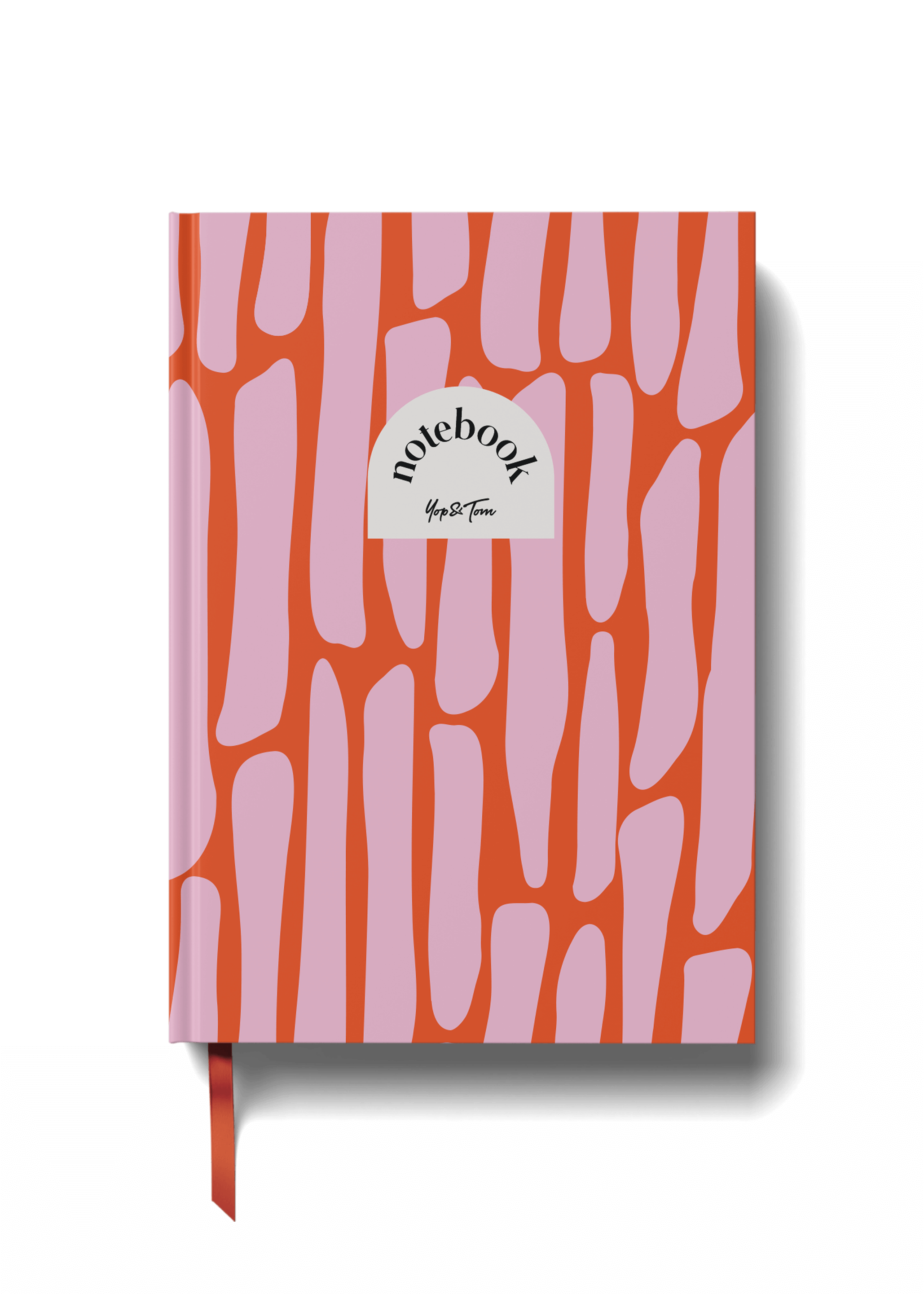 Abstract Lined Notebook - Pink (A5)