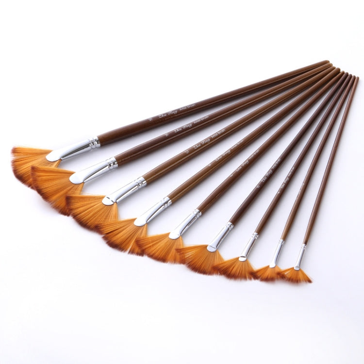 Fan Paintbrushes 9pc set