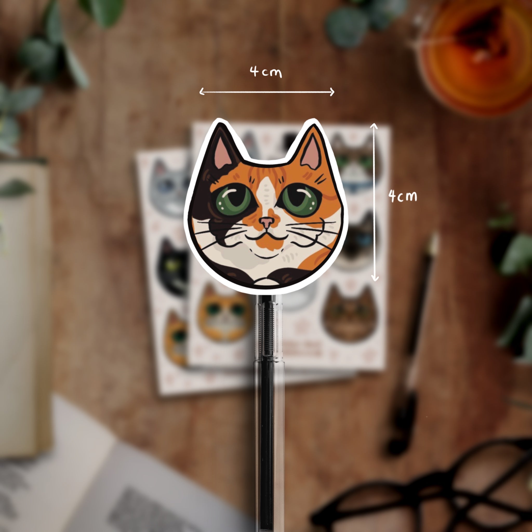 Kitty Cat Faces Sticker Set