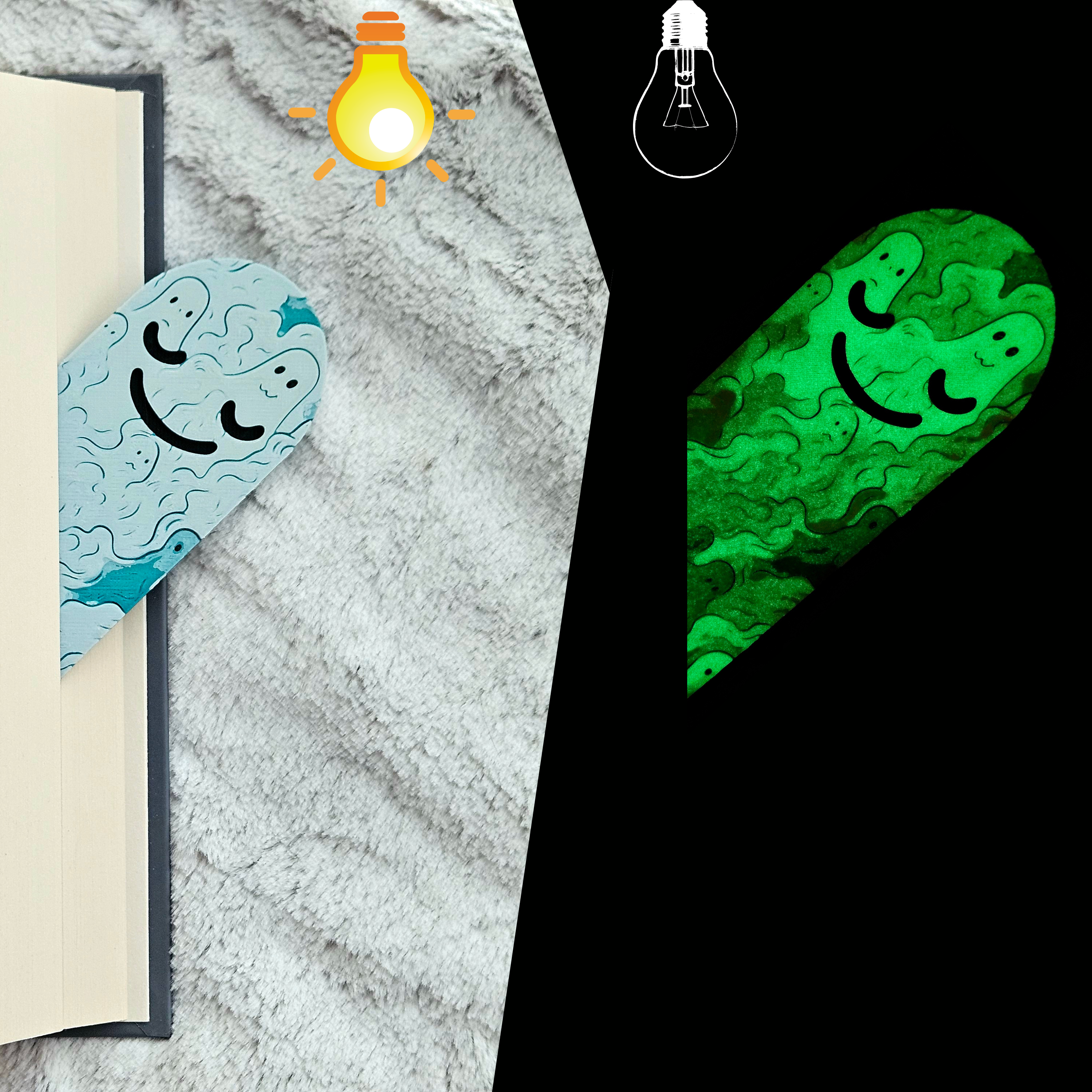 Spooky Buddy Glow in the Dark Bookmark -3D Printed