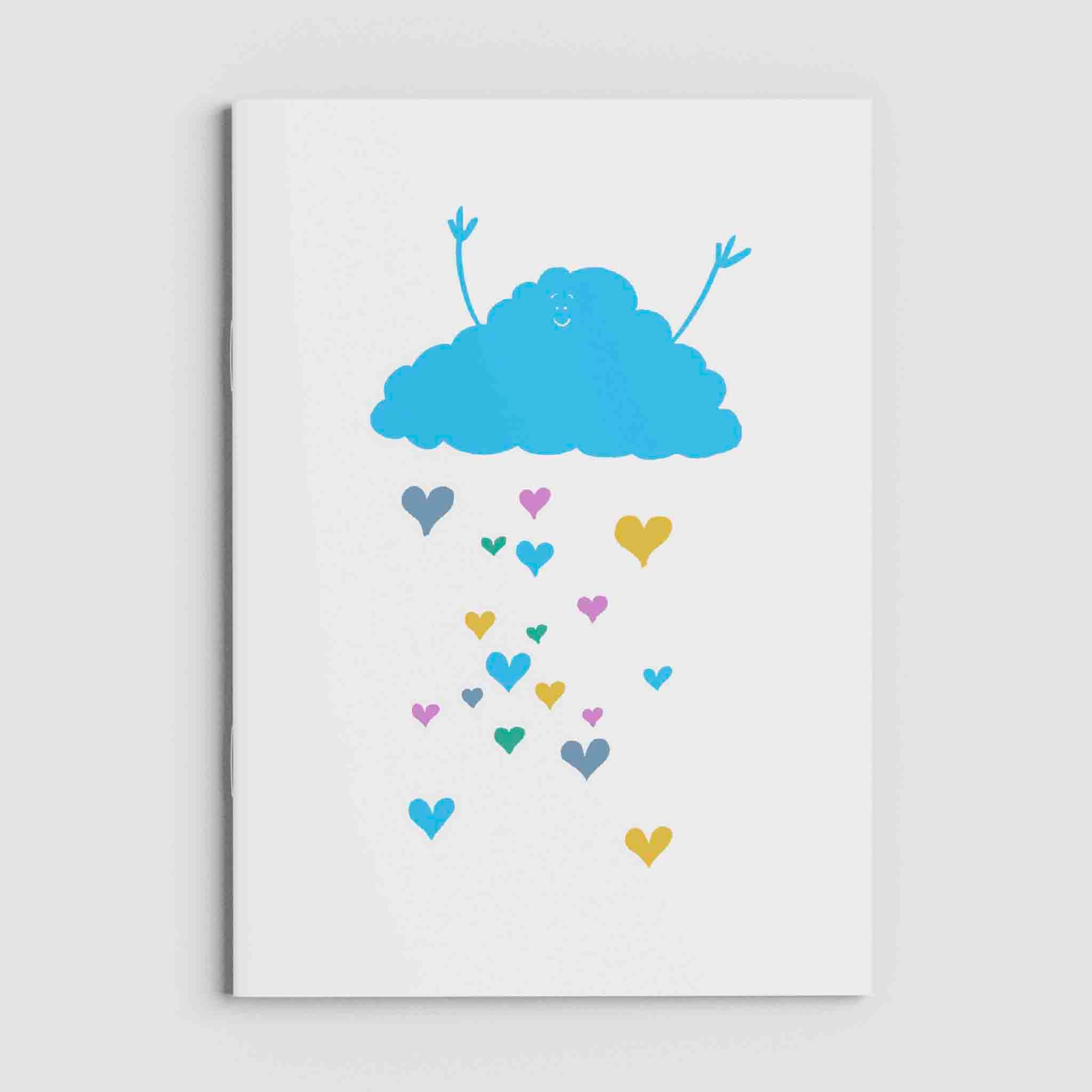 Raining Hearts Notebook - A5