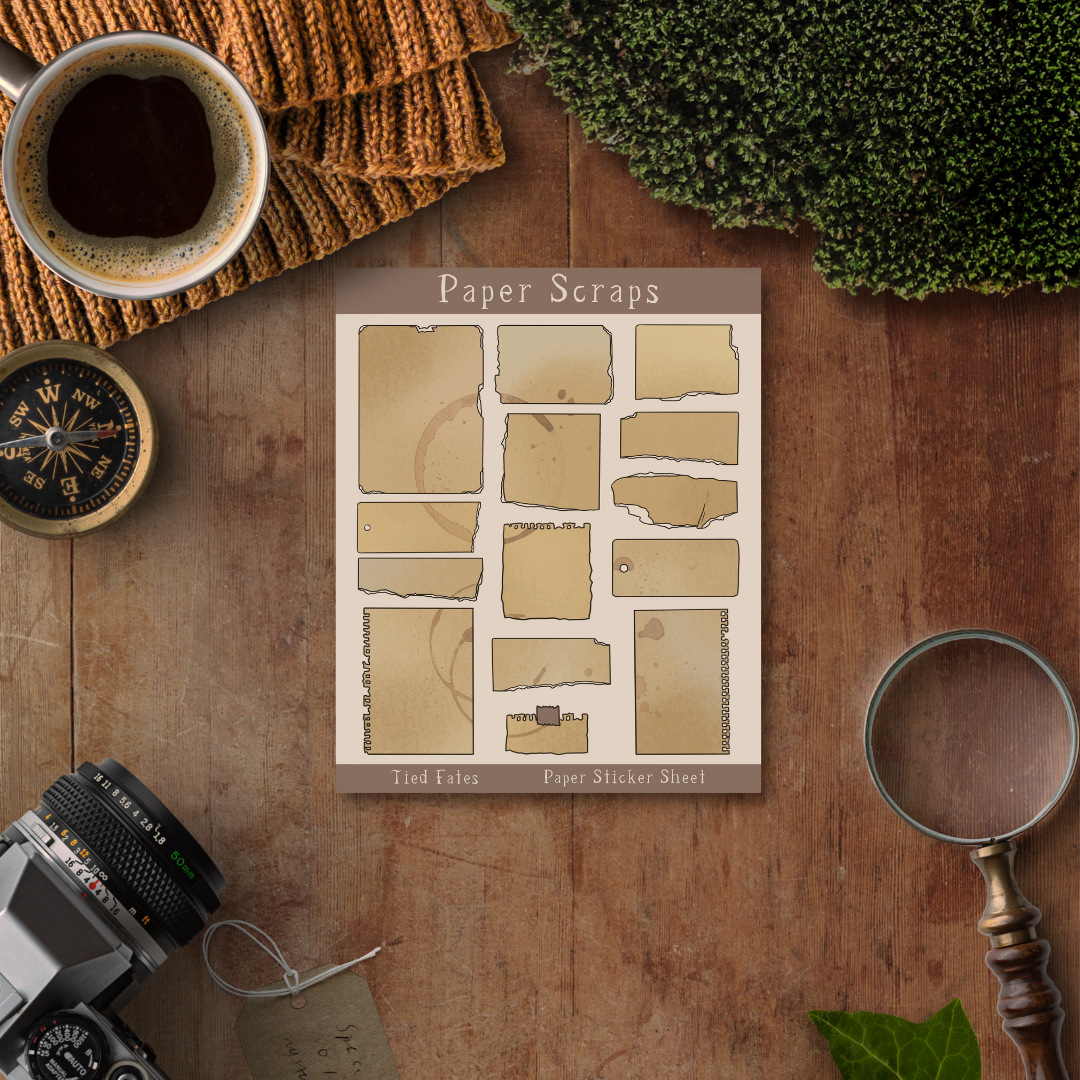 Scraps of Paper Sticker Set